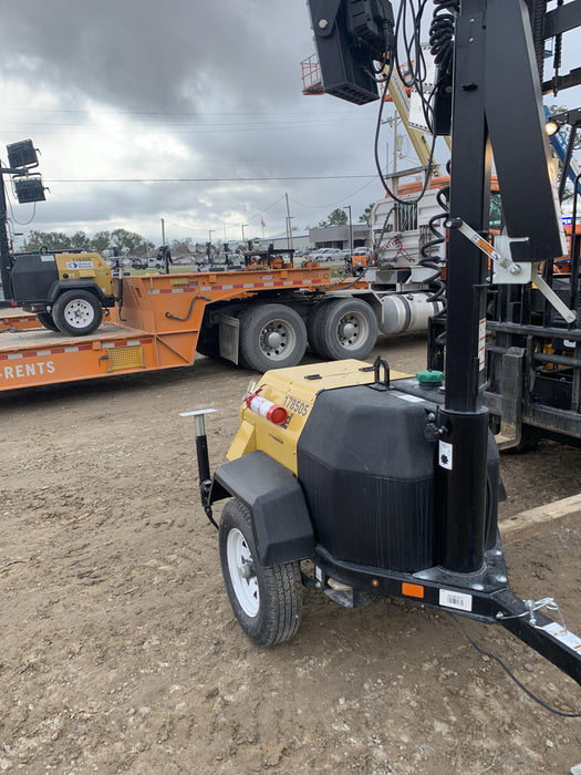 Allmand NLV3GR (4) LED Light Fixture 350W, 23' Vertical Mast, 3kW Prime, Towable, Deep Sea L401, Leveling Jacks, Yanmar T4F 5.8hp