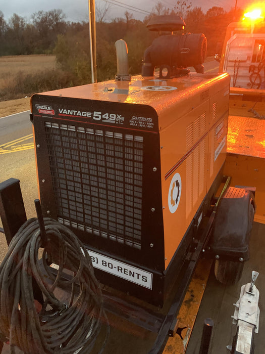 2021 Lincoln Electric Vantage 549X Ready Pak 3, ORANGE (includes trailer, cable rack, fender light kit)