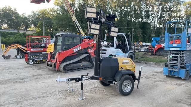 2022 Allmand NLV3GR (4) LED Light Fixture 350W, 23' Vertical Mast, 3kW Prime, Towable, Deep Sea L401, Leveling Jacks, Yanmar T4F 5.8hp