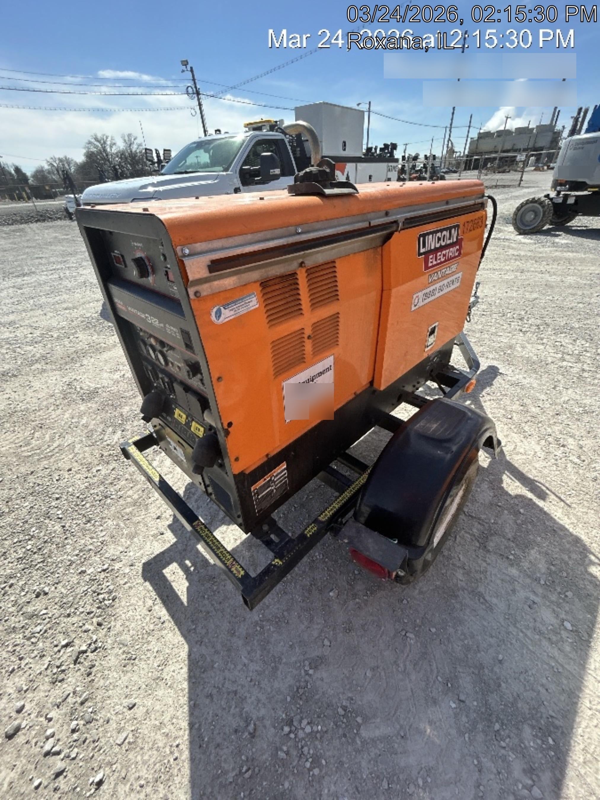 2021 Lincoln Electric Vantage 322 Vantage 322 Ready Pak 3 w/ Decals, ORANGE (includes trailer, cable rack, fender light kit) NO Telematics