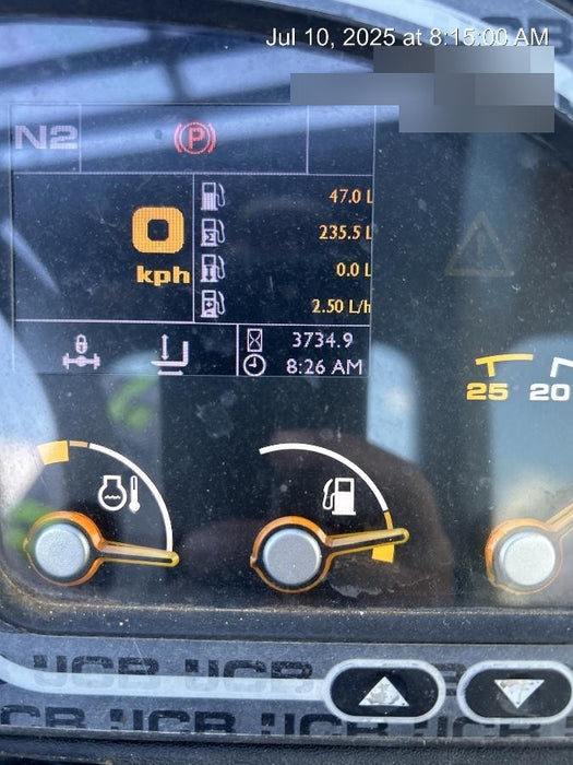 2019 JCB 510-56 Open ROPS, 74 HP, Solid Tires, Worklights, Beacon, Aux Hydraulics, Lifting Eye w/60" Carriage/60" Forks