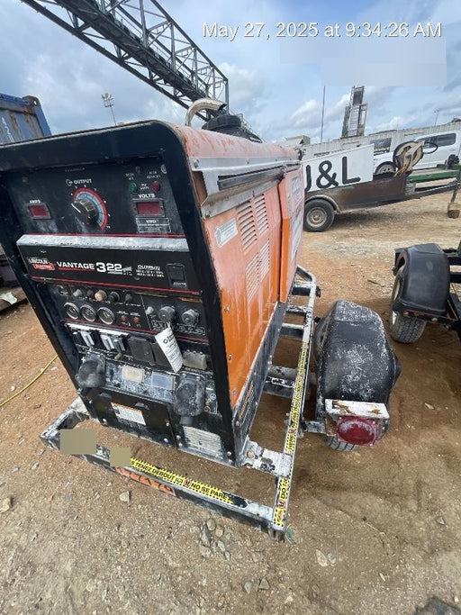 2021 Lincoln Electric Vantage 322 Vantage 322 Ready Pak 3 w/ Decals, ORANGE (includes trailer, cable rack, fender light kit) NO Telematics