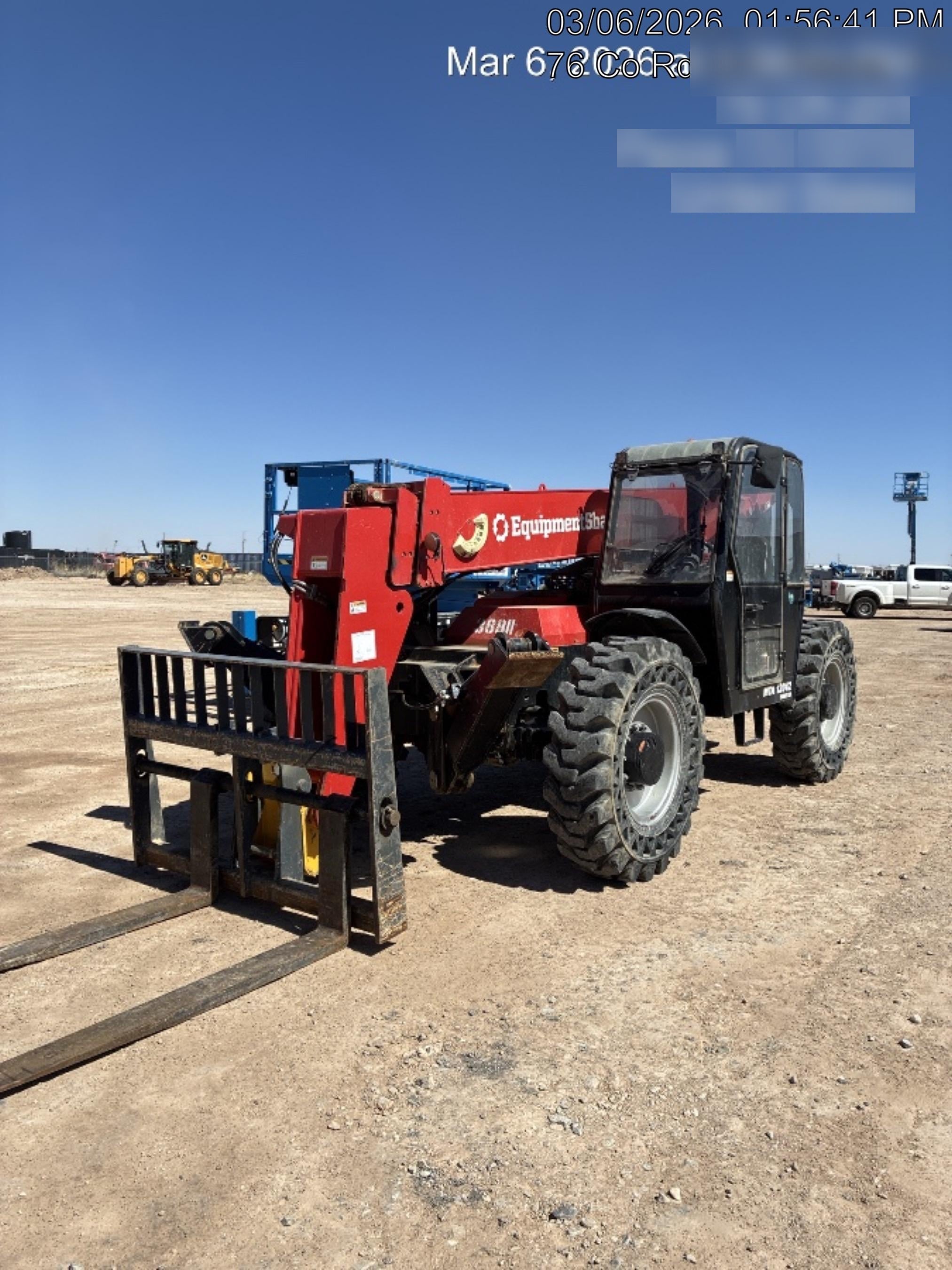 2019 Manitou MTA12042 120hp T4F, Cab/Heat/Air, Cab and Boom LED work lights, Auxiliary Hydraulics, Solid Tires, Amber strobe, Lift Hook 66" Carriage, 60" Forks