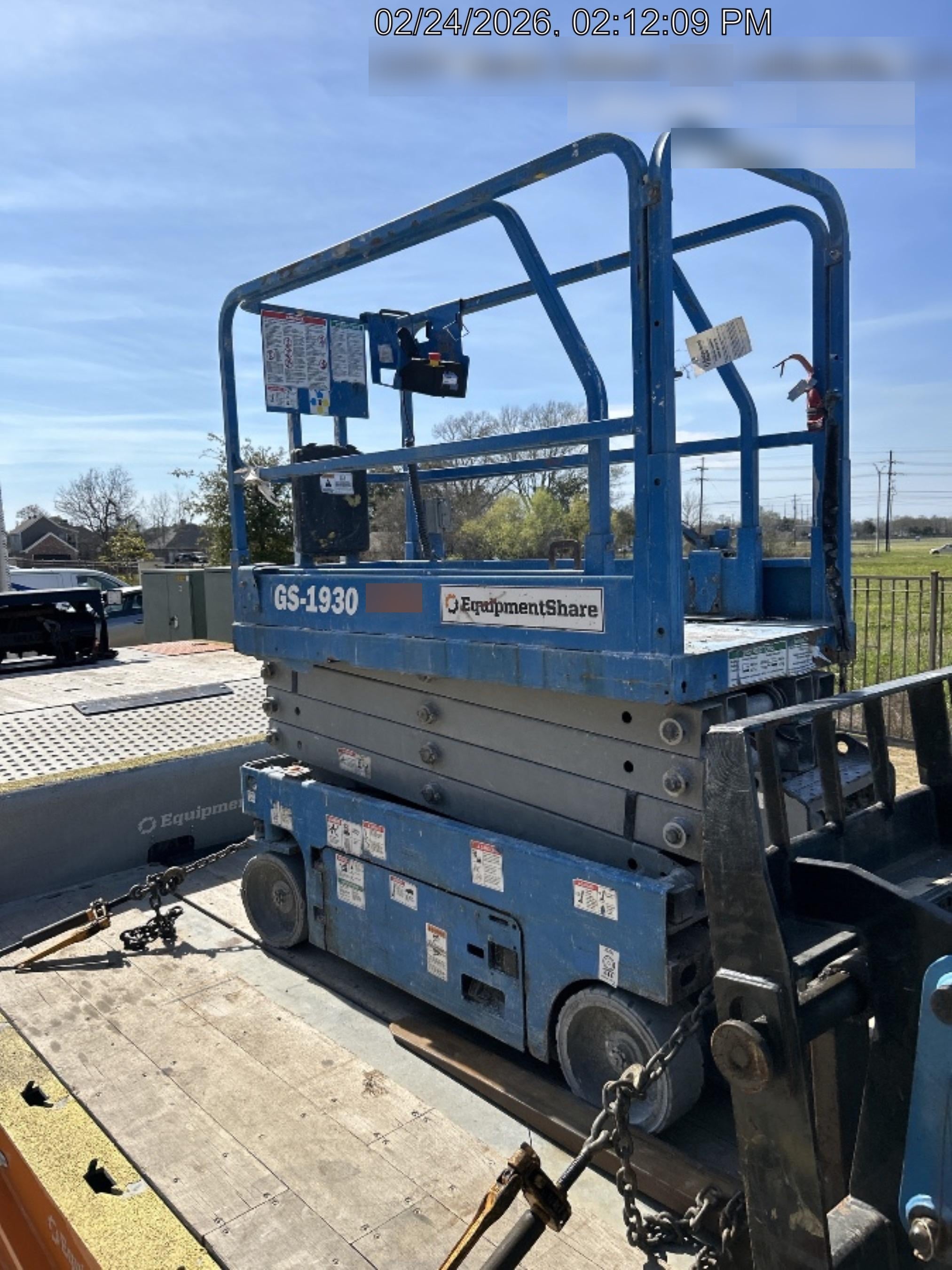 2019 Genie GS-1930 Fixed Rails with Chain Entry