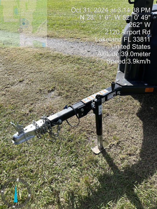 2022 Allmand NLV3GR (4) LED Light Fixture 350W, 23' Vertical Mast, 3kW Prime, Towable, ES Decals, T3