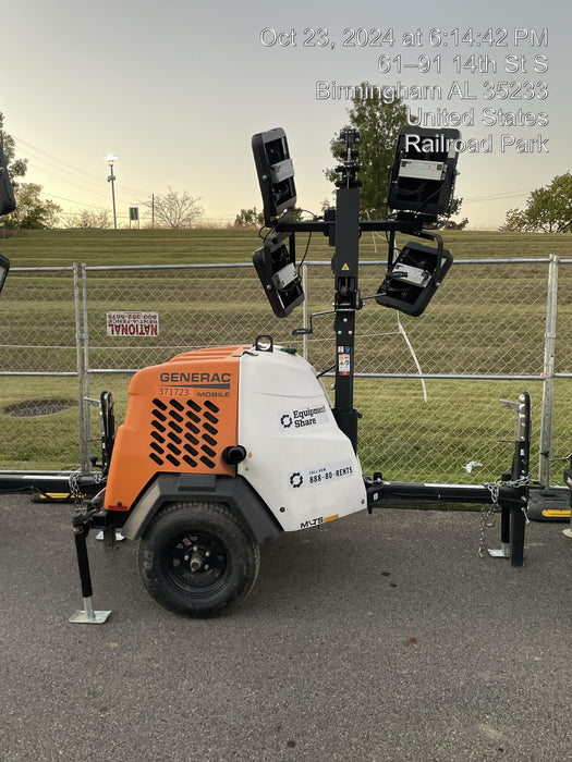 2023 Generac MLT2 Diesel, Flex Switch 120V Input, Powerzone Controller, 
(4) 320W LED Lights, 4kW Generator, 39.9 Gal Fuel Tank, 2" Ball, T3