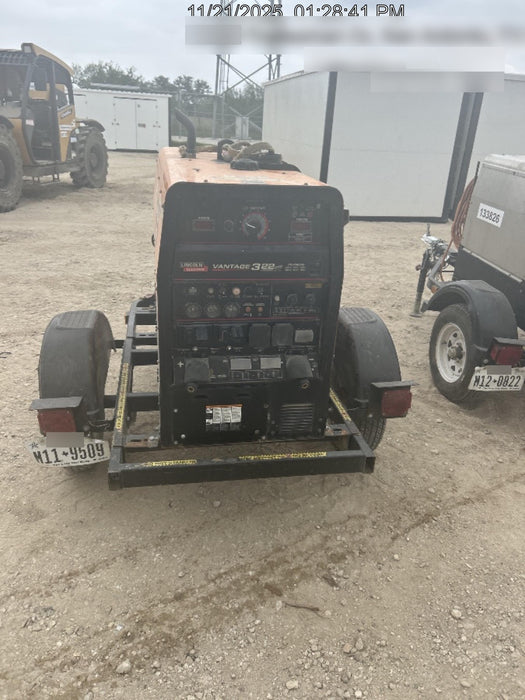 2021 Lincoln Electric Vantage 322 Vantage 322 Ready Pak 3 w/ Decals, ORANGE (includes trailer, cable rack, fender light kit) NO Telematics