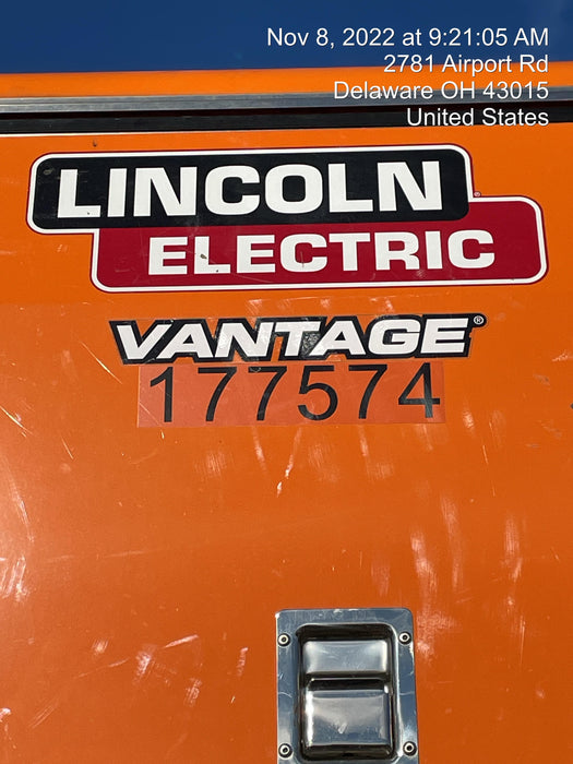 2021 Lincoln Electric Vantage 322 Vantage 322 Ready Pak 3 w/ Decals, ORANGE (includes trailer, cable rack, fender light kit) NO Telematics
