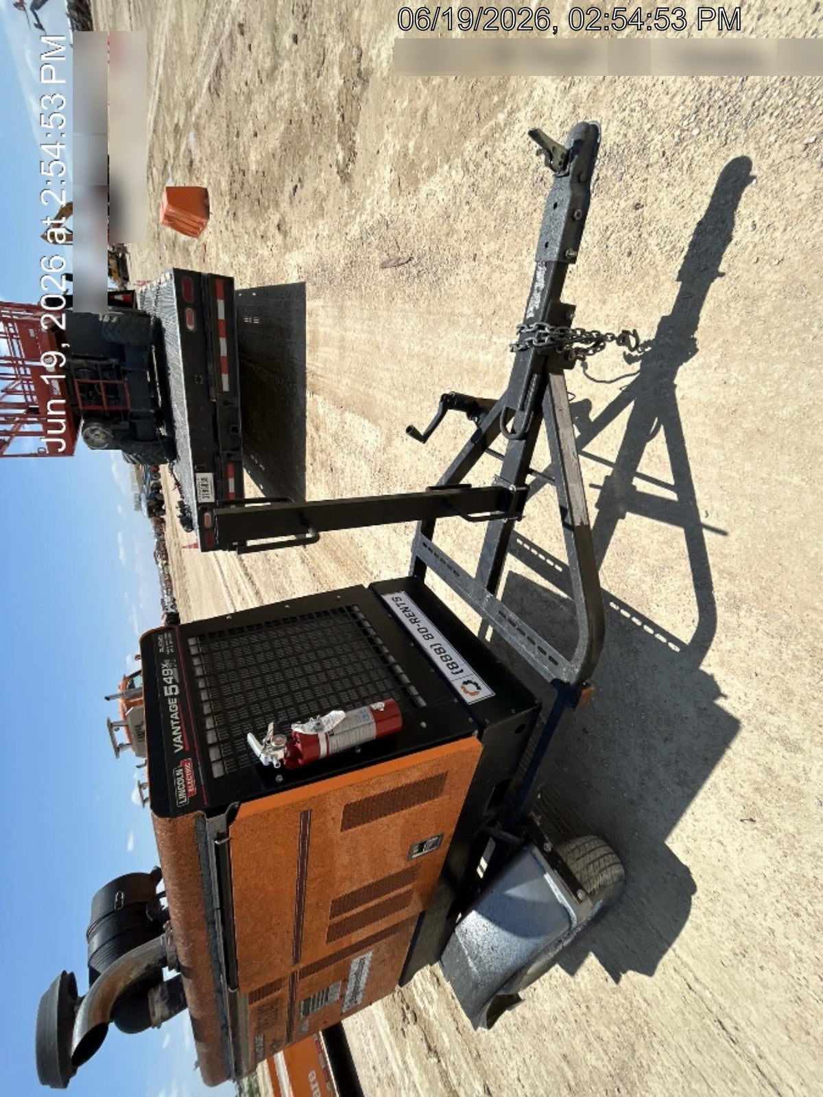 2021 Lincoln Electric Vantage 549X Ready Pak 3, ORANGE (includes trailer, cable rack, fender light kit)