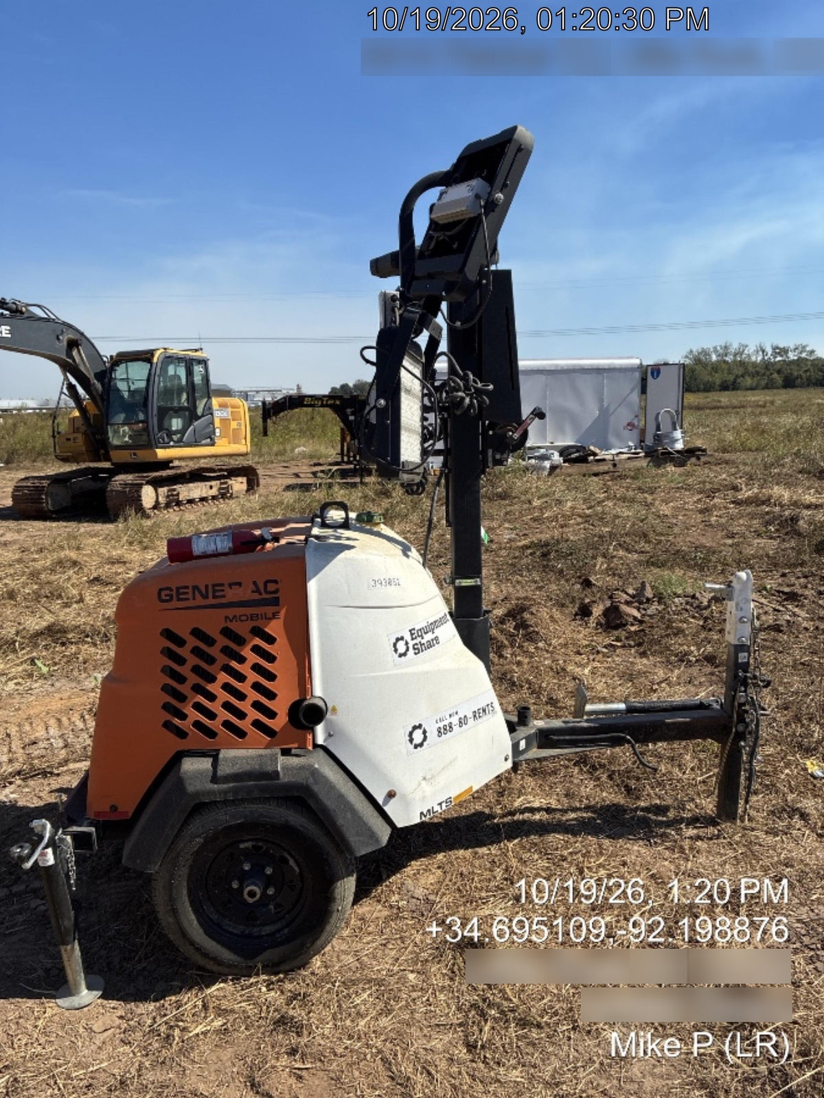 2024 Generac MLT2 Diesel, Flex Switch 120V Input, Powerzone Controller, 
(4) 320W LED Lights, 4kW Generator, 39.9 Gal Fuel Tank, 2" Ball, T3