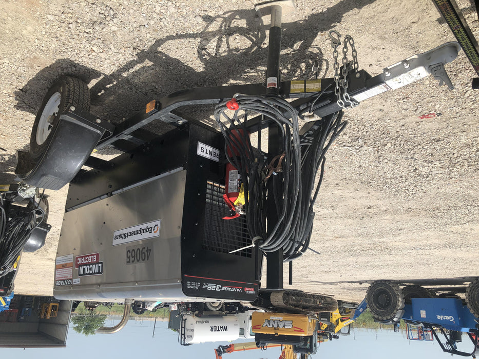 2019 Lincoln Electric Vantage 322 Ready-Pak 3, Two Wheel Trailer, Fender and Light Kit, Cable Rack