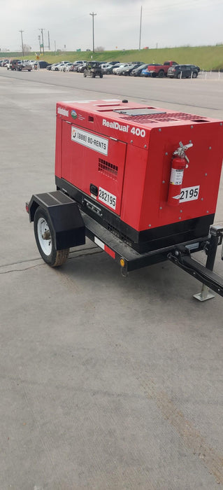 2022 Shindaiwa DGW400MDL Kubota D902 Engine, 23 HP, Dual Op Welder, Wire, Arc, Droop Stick, Tig, and CC Stick Functionality, Simulphase, 3 Phase and 1 Phase Gen Output, Single Axle NB Trlr, Slr Trckl Chrg 12V 12W, Fire Ext