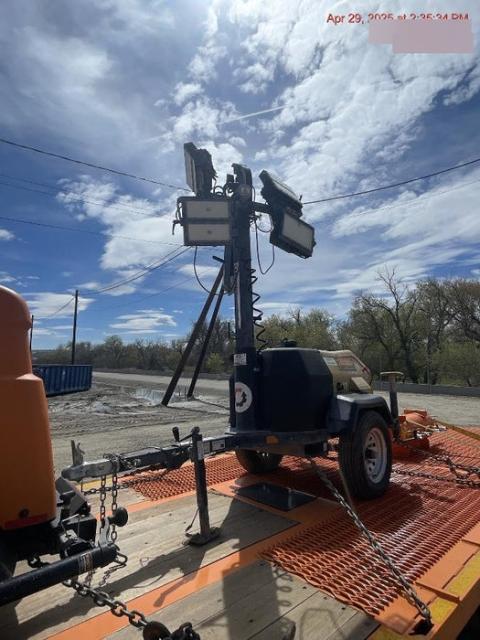 2022 Allmand NLV3GR (4) LED Light Fixture 350W, 23' Vertical Mast, 3kW Prime, Towable, ES Decals, T3