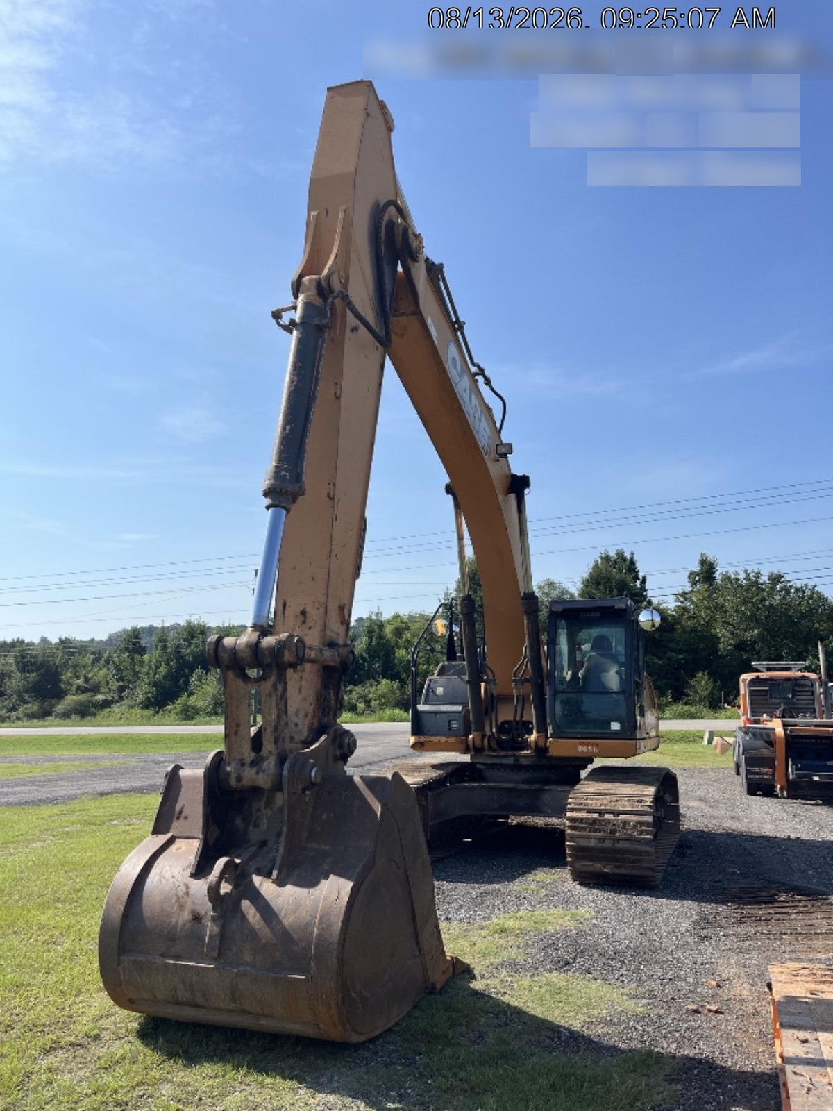 2015 Case CX350D CAB A/C, 13'-3" ARM, STEEL TRACKS, THUMB
