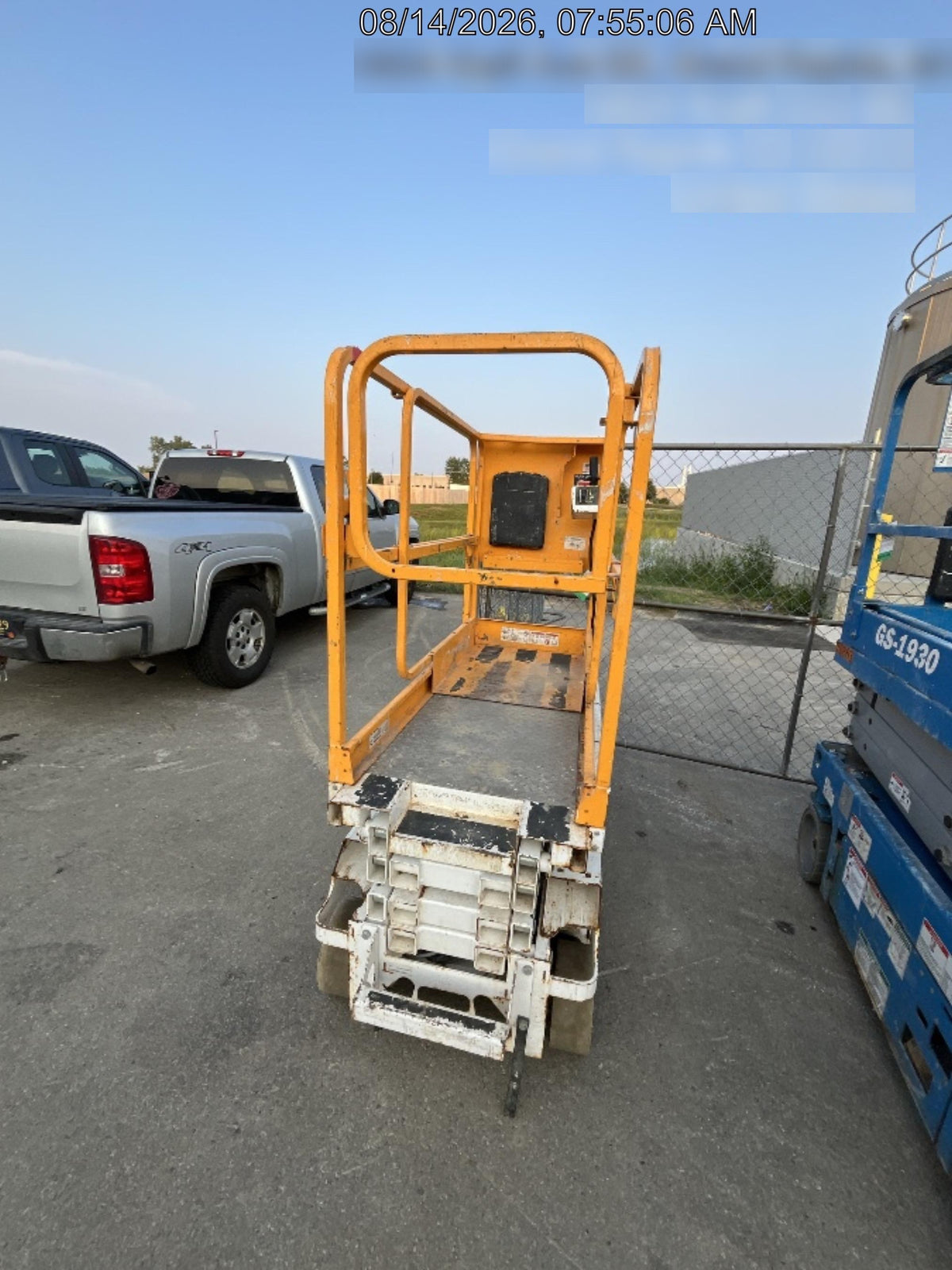 Custom Equipment HB-1430 <ul>
 <li>Hy-Brid Scissor Lift</li>
  <li>Platform capacity up to 670 lbs.</li>
  <li>Working height up to 20 ft</li>
  <li>Weighs under 1,700 lbs.</li>
  <li>Non-marking wheels </li>
</ul>