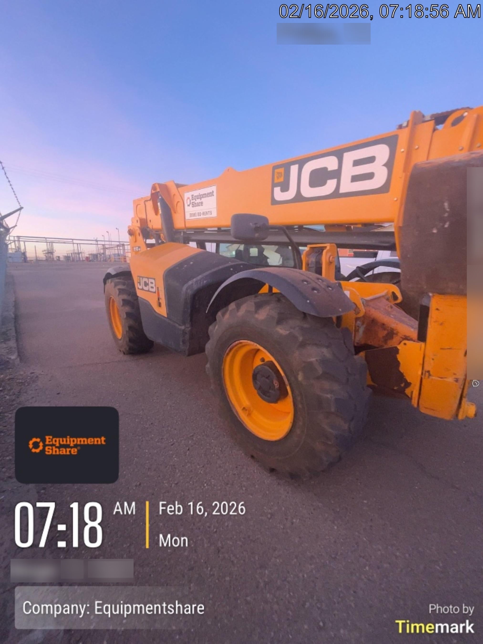 2019 JCB 510-56 74 HP w/CAB/HVAC, Beacon, Worklights, Aux Hydraulics, Foam Filled Tires w/60" Carriage/Forks