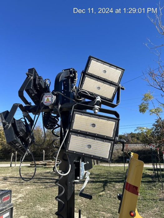 2022 Allmand NLV3GR (4) LED Light Fixture 350W, 23' Vertical Mast, 3kW Prime, Towable, ES Decals, T3