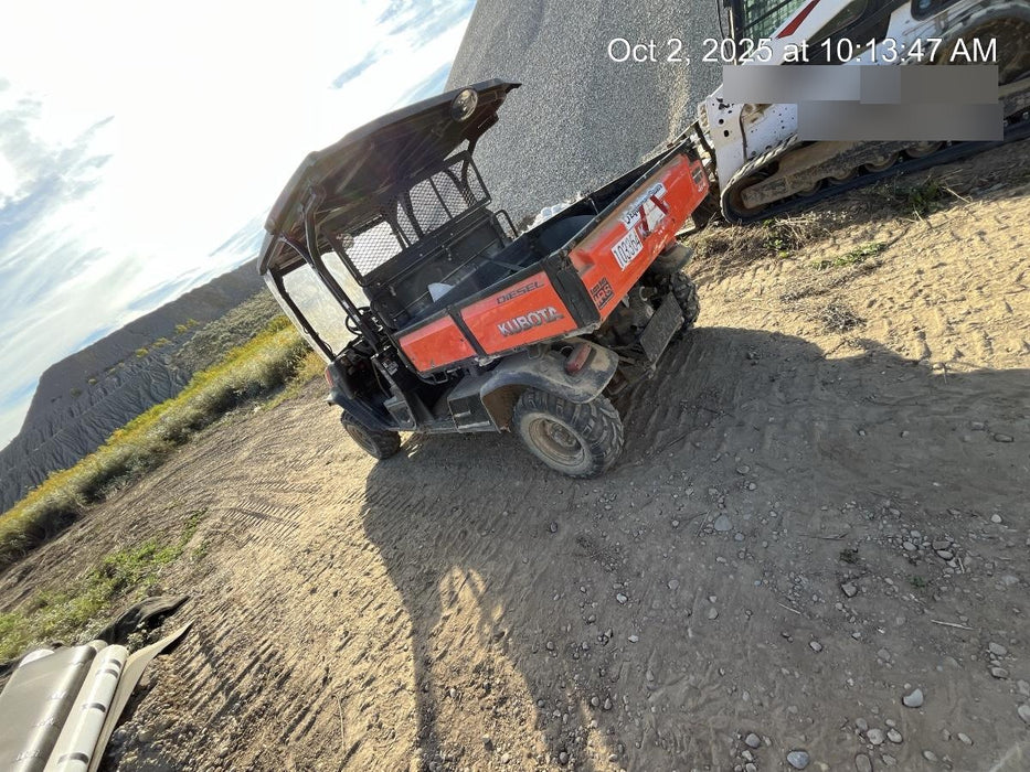 Kubota RTV-X1140W-H 4WD utility cart -LED strobe -Windshield tempered glass -Plastic canopy -Wire harness kit -Backup alarm