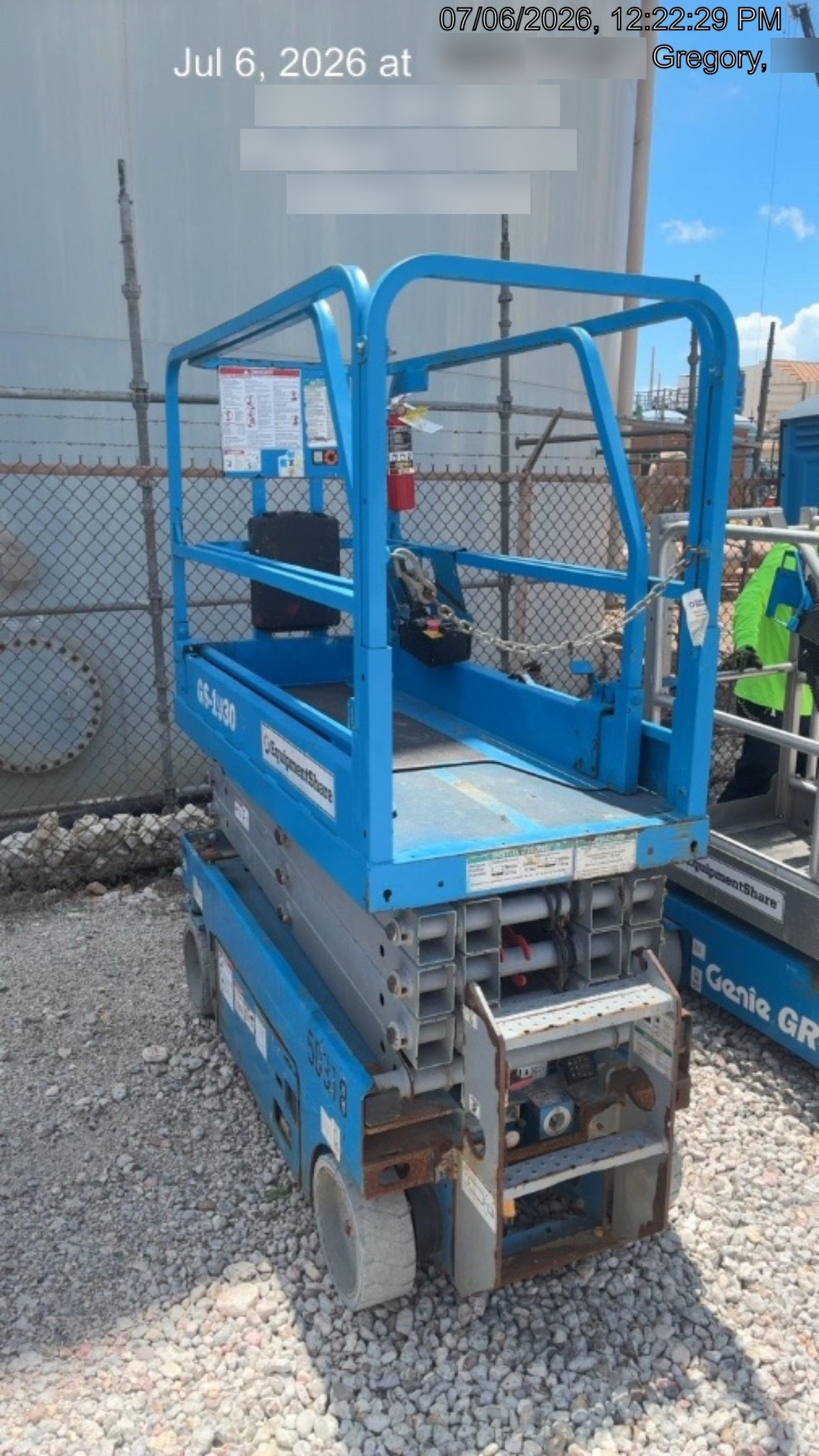2019 Genie GS-1930 Fixed Rails with Chain Entry