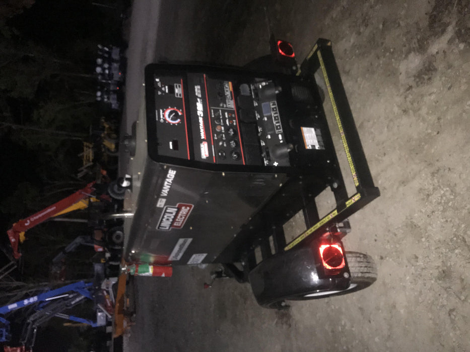 2019 Lincoln Electric Vantage 322 Welder Ready-Pak 3, Two wheel trailer, Fender and Light kit, Cable Rack