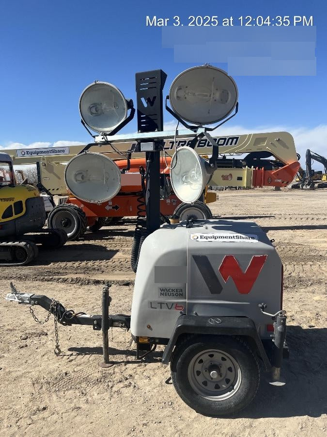 2018 Wacker Neuson LTV6L-MH Wacker Neuson LTV6L Mobile Light Tower w/Fuel Level Sensor Installed