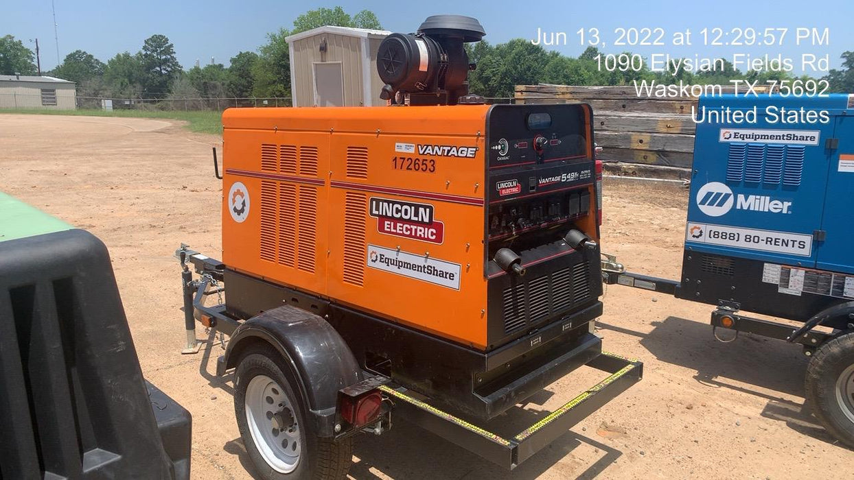 2021 Lincoln Electric Vantage 549X Ready Pak 3, ORANGE (includes trailer, cable rack, fender light kit)