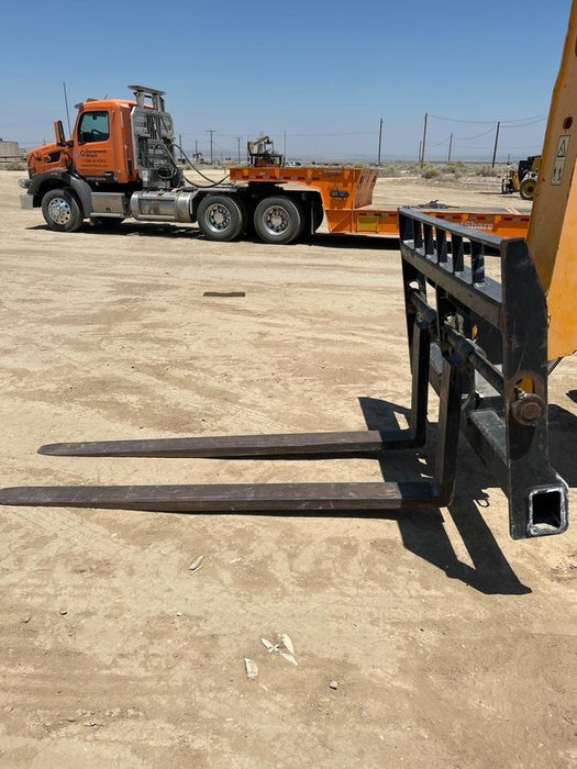 2019 JCB 510-56 74 HP w/Open ROPS, Beacon, Aux Hydraulics, Worklights, Solid Tires w/60" Carriage/Forks