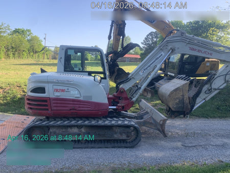 2019 Takeuchi TB290 Takeuchi TB290 Cab/Heat/AC w/Rubber Tracks, Auxiliary Hydraulics, Dozer Blade, Manual QC, 18/24/36" Buckets, Hydraulic Thumb Installed