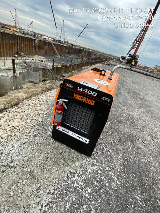 2022 Lincoln Electric LE400 Kubota V1505, Trlr, Cable Rack, Light Kit, ES Decals, T3