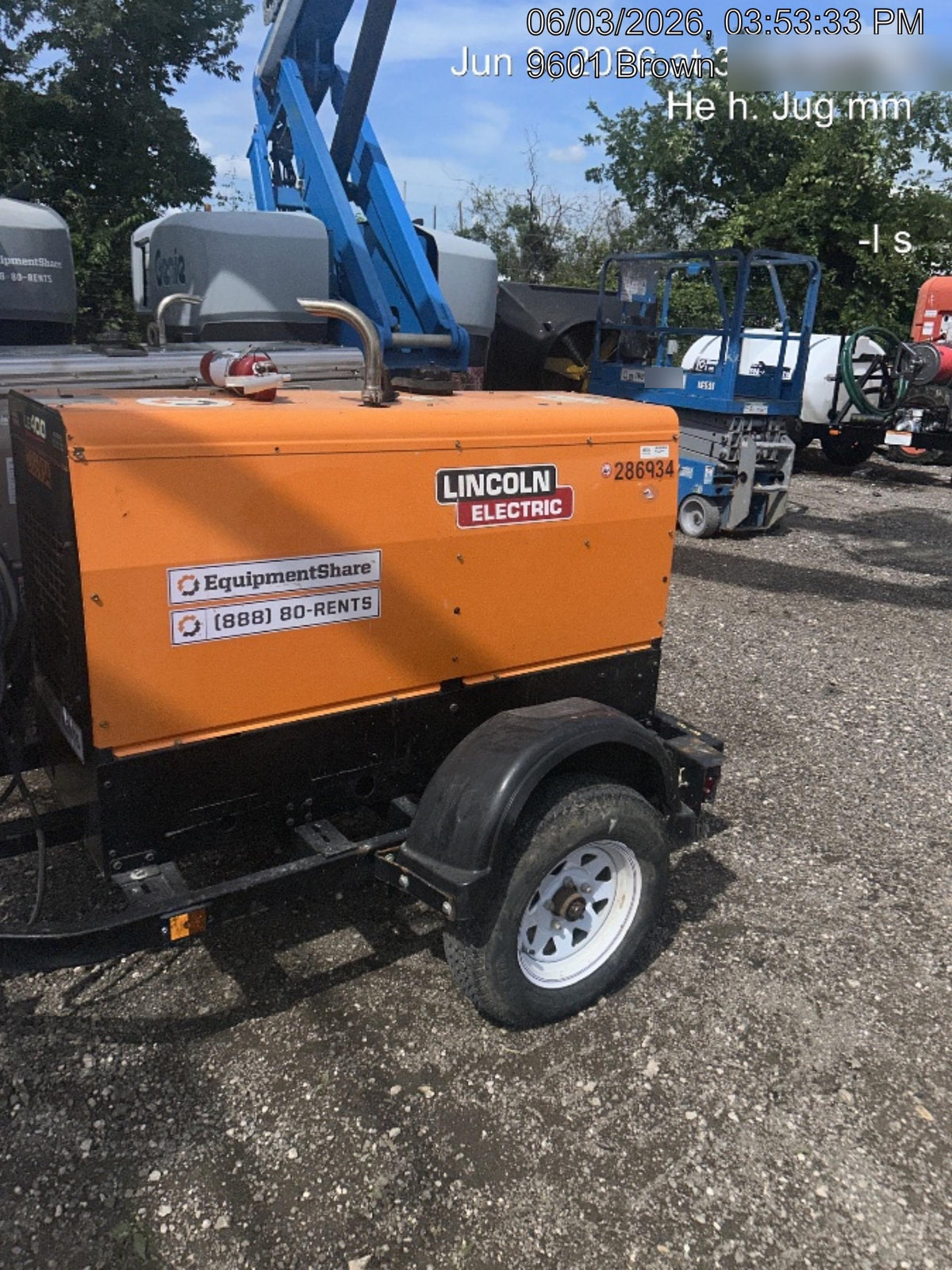 2022 Lincoln Electric LE400 Kubota V1505, Trlr, Cable Rack, Light Kit, ES Decals, T3