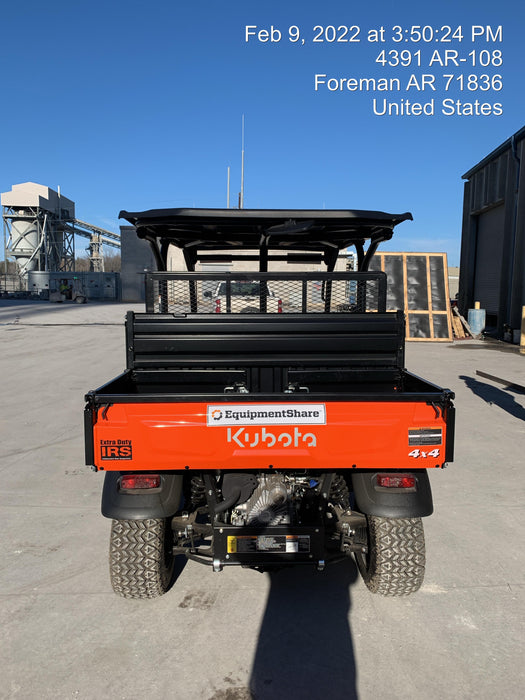 2022 Kubota RTV-X1140W-H Plastic Canopy, Windshield Acrylic Clear, LED Strobe Light, Wire Harness Kit, Back up Alarm