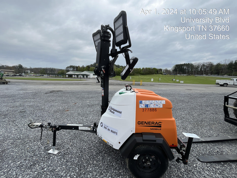 2023 Generac MLT2 Diesel, Flex Switch 120V Input, Powerzone Controller, 
(4) 320W LED Lights, 4kW Generator, 39.9 Gal Fuel Tank, 2" Ball, T3