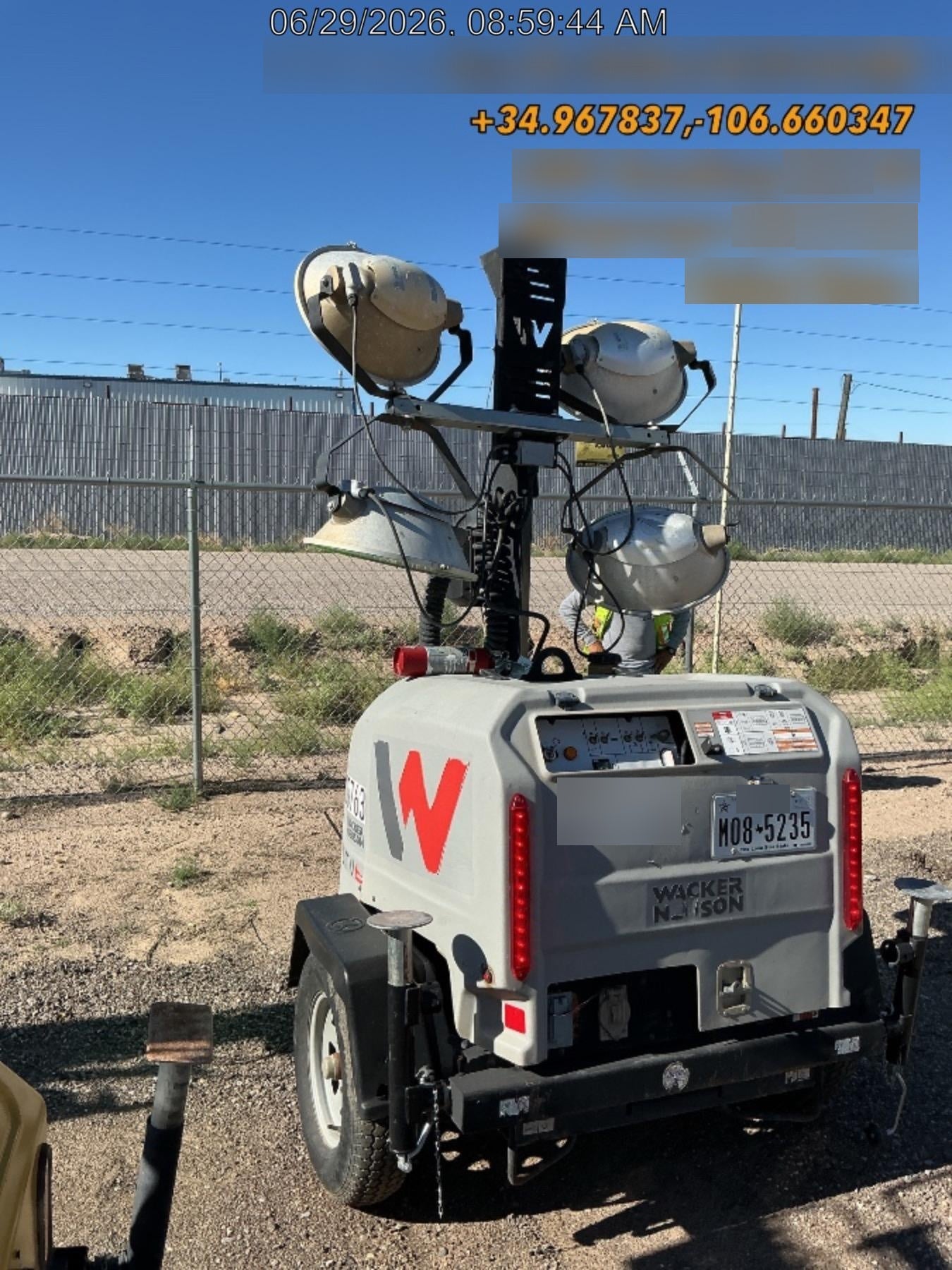 2019 Wacker Neuson LTV6K-MH Power mast, 1100W MH