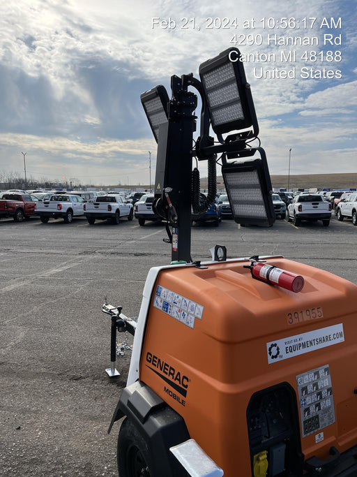 2024 Generac MLT2 Diesel, Flex Switch 120V Input, Powerzone Controller, 
(4) 320W LED Lights, 4kW Generator, 39.9 Gal Fuel Tank, 2" Ball, T3