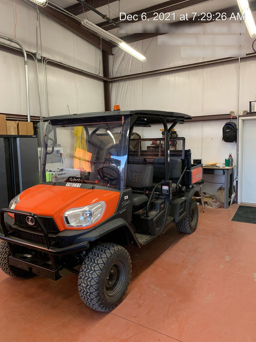 2022 Kubota RTV-X1140W-H Plastic Canopy, Windshield Acrylic Clear, LED Strobe Light, Wire Harness Kit, Back up Alarm
