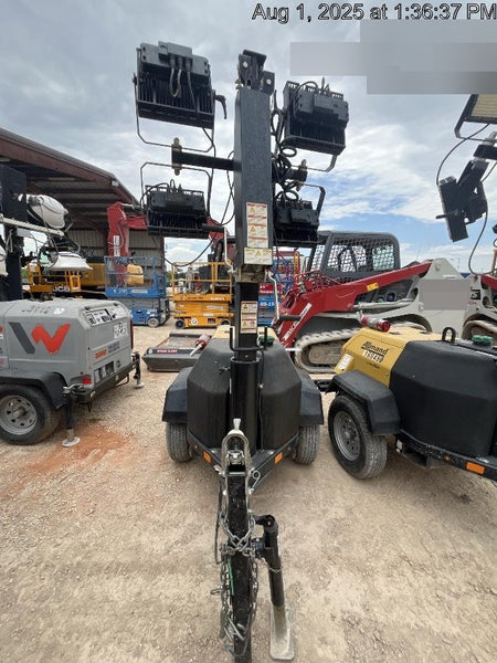 2022 Allmand NLV3GR (4) LED Light Fixture 350W, 23' Vertical Mast, 3kW Prime, Towable, Deep Sea L401, Leveling Jacks, Yanmar T4F 5.8hp