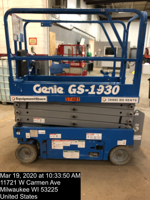 2016 Genie GS-1930 Standard Rental Specs