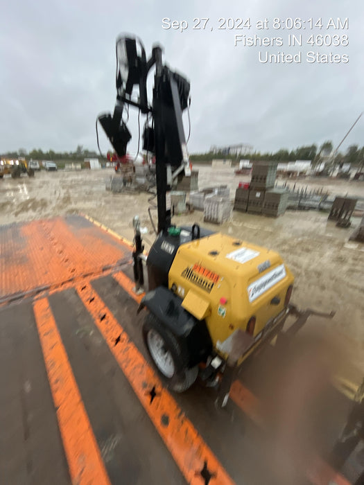 2022 Allmand NLV3GR (4) LED Light Fixture 350W, 23' Vertical Mast, 3kW Prime, Towable, Deep Sea L401, Leveling Jacks, Yanmar T4F 5.8hp