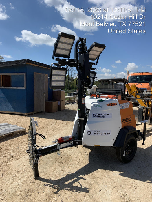 2023 Generac MLT2 Diesel, Flex Switch 120V Input, Powerzone Controller, 
(4) 320W LED Lights, 4kW Generator, 39.9 Gal Fuel Tank, 2" Ball, T3