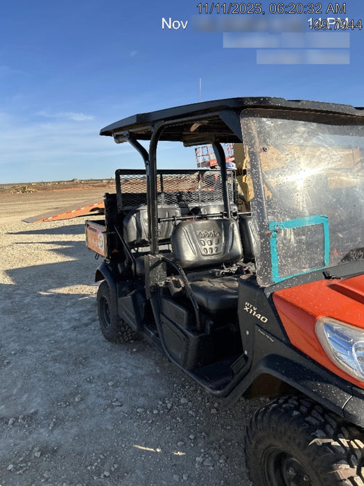 2021 Kubota RTV-X1140W-H Plastic Canopy, Windshield Acrylic Clear, LED Strobe Light, Wire Harness Kit, Back up Alarm