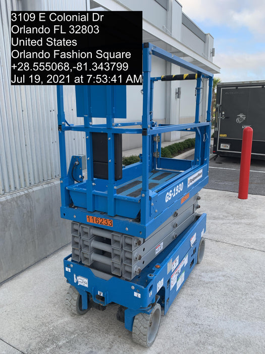 2020 Genie GS-1930 Solid Non Marking Tires, Beacon, Folding rails with half height swing gate