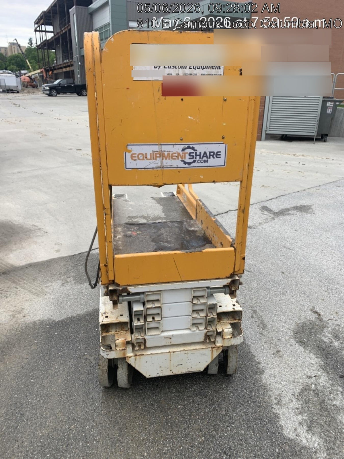 Custom Equipment HB-1430 Hy-Brid Scissor Lift
Platform capacity up to 670 lbs
Working height up to 20 ft
Weighs under 1,700 lbs
Non-marking wheels