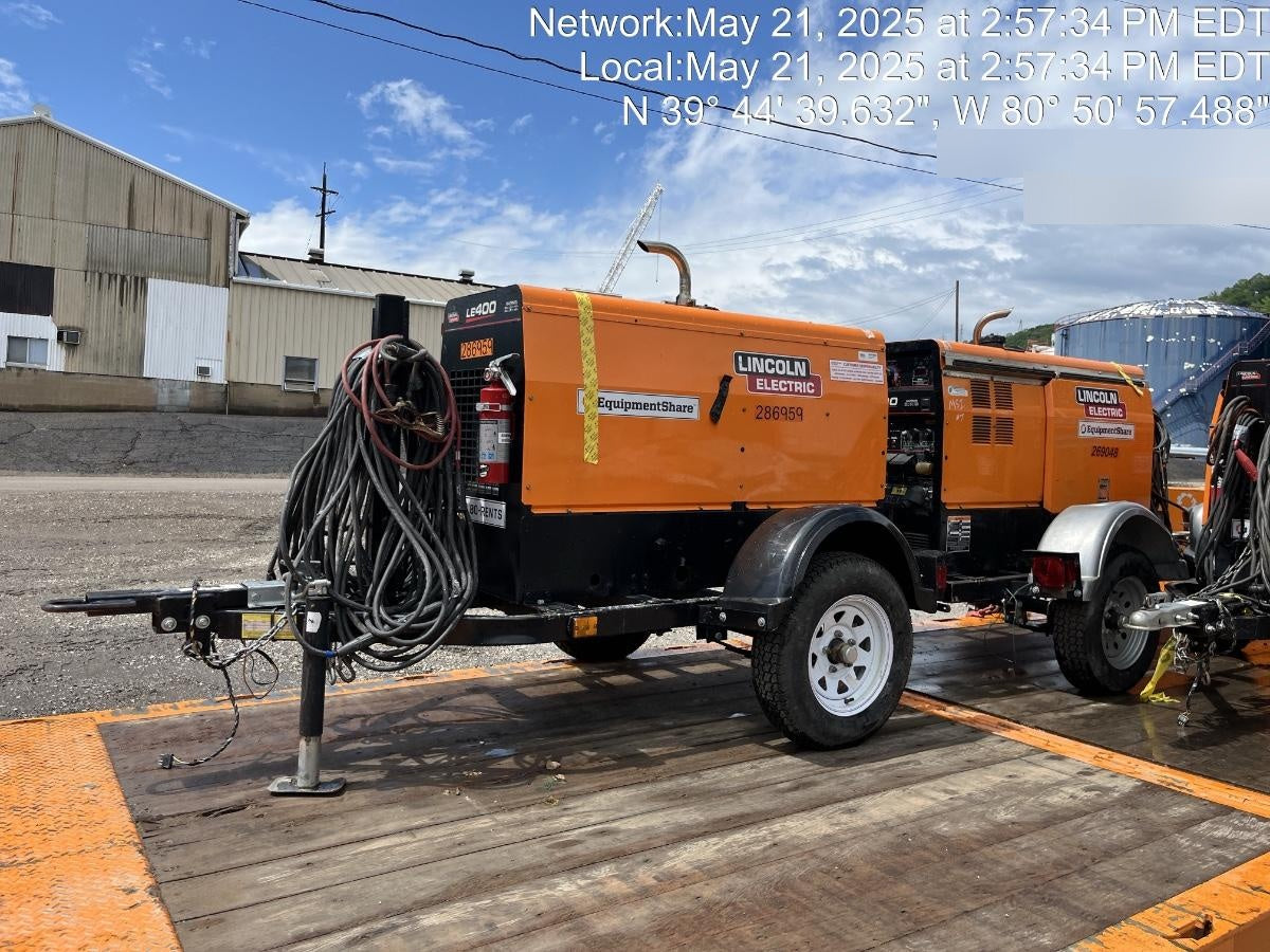 2023 Lincoln Electric LE400 Kubota V1505, Trlr, Cable Rack, Light Kit, ES Decals, T3
