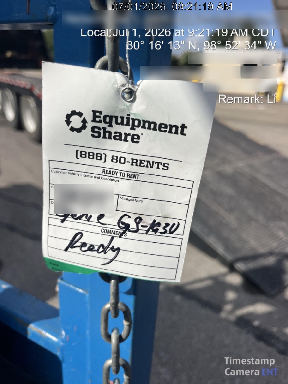2019 Genie GS-1930 Fixed rails with chain Entry