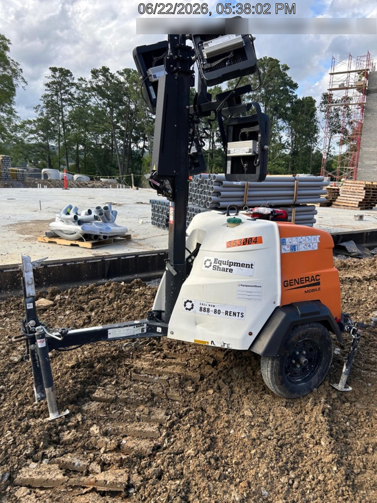 2023 Generac MLT2 Diesel, Flex Switch 120V Input, Powerzone Controller, (4) 320W LED Lights, 4kW Generator, 39.9 Gal Fuel Tank, 2" Ball, T3