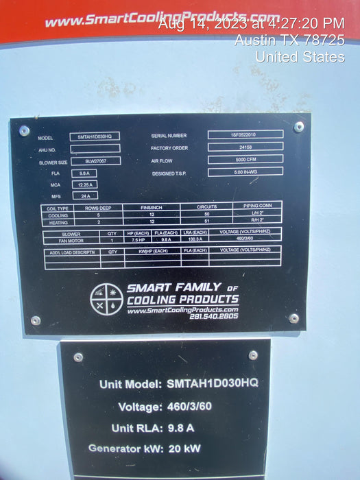 2022 SMARTECH SMTAH1D030HQ