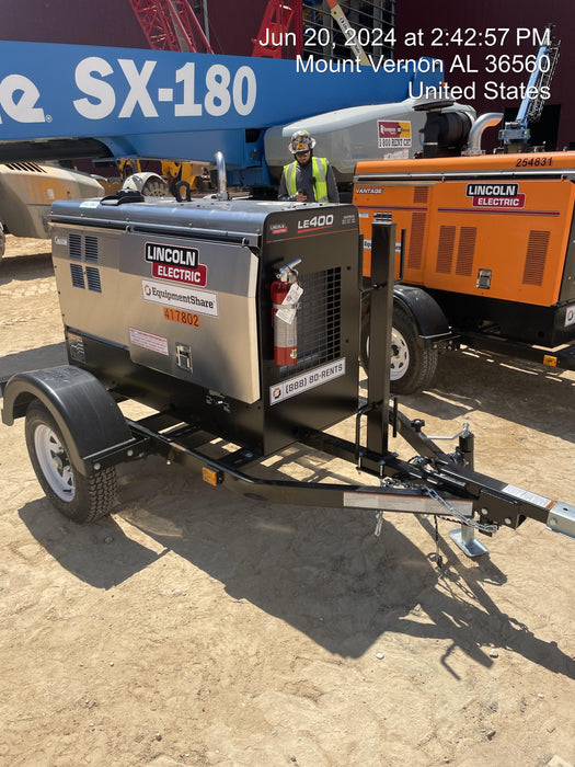 2024 Lincoln Electric LE400 Kubota V1505, Trlr, Cable Rack, Light Kit, ES Decals, T3