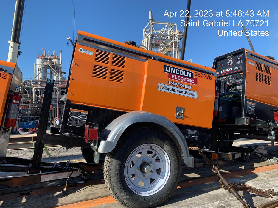 2022 Lincoln Electric LE400 Kubota V1505, Trlr, Cable Rack, Light Kit, ES Decals, T3