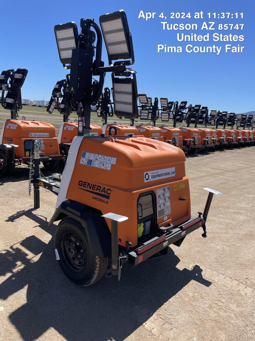 2024 Generac MLT2 Diesel, Flex Switch 120V Input, Powerzone Controller, 
(4) 320W LED Lights, 4kW Generator, 39.9 Gal Fuel Tank, 2" Ball, T3