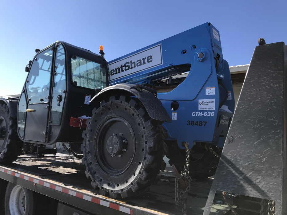 2019 Genie GTH-636 Cab/Heat/AC, Solid RT Tires, LED Work Lights, Beacon 60" QA Carriage, 48" Forks